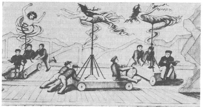 Wagner&rsquo;s stage machinery for the inaugural Ring cycle in 1876 and the swimming of the Rhinemaidens.