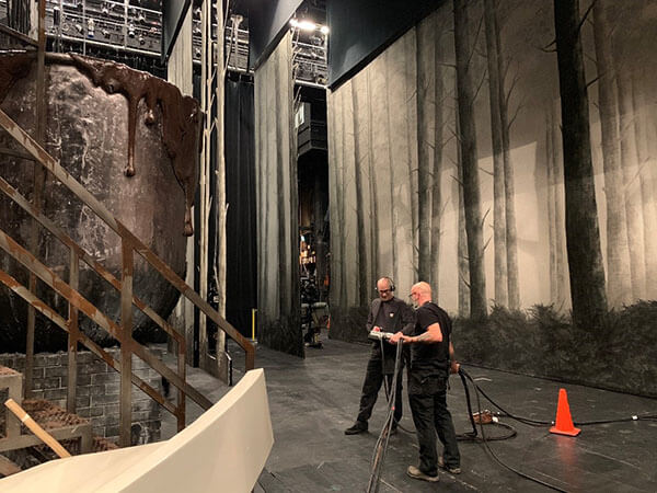 Dave Heron and Roger Lambert operating the house as it rotates.