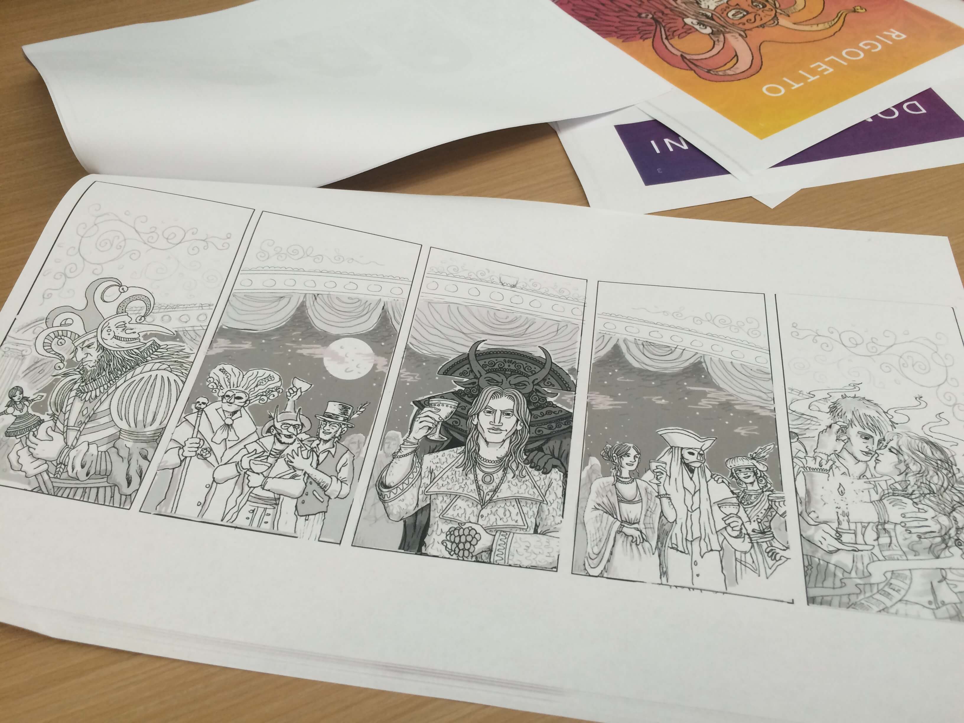 The sketch for the front-of-house banners going up next week.