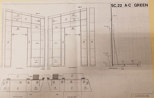Original set designs for John&rsquo;s Traviata production, originated here in 1987.