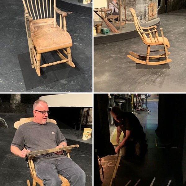 If you look closely at these top images, you can see the black pad and the wire, operated by Mark Kotschnig (bottom right). In the bottom left image, you can see Jim Eldredge operating the manual switch that flips over the restraint bar.
