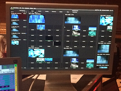 Images from the media server equipment at SFO.