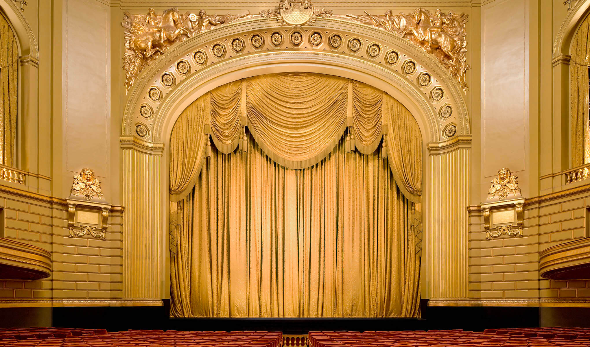War Memorial Opera House gold curtain