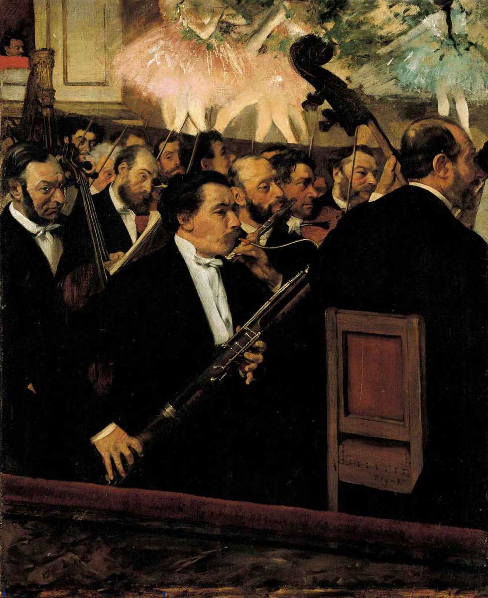 The Orchestra at the Opera by Edgar Degas (ca. 1870). 