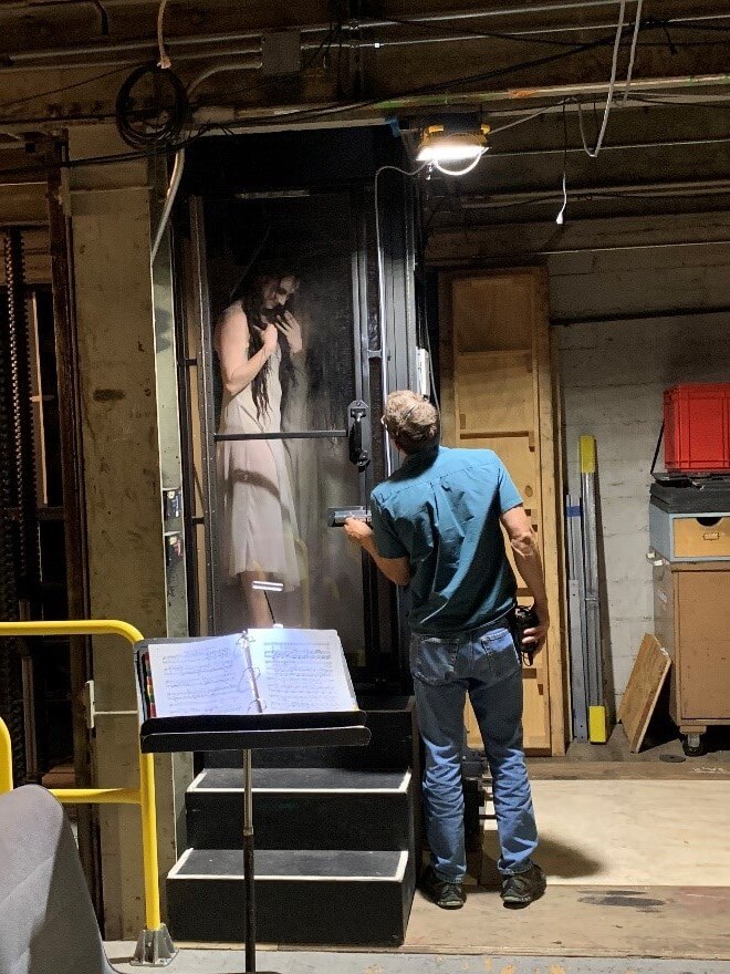dancer in lift