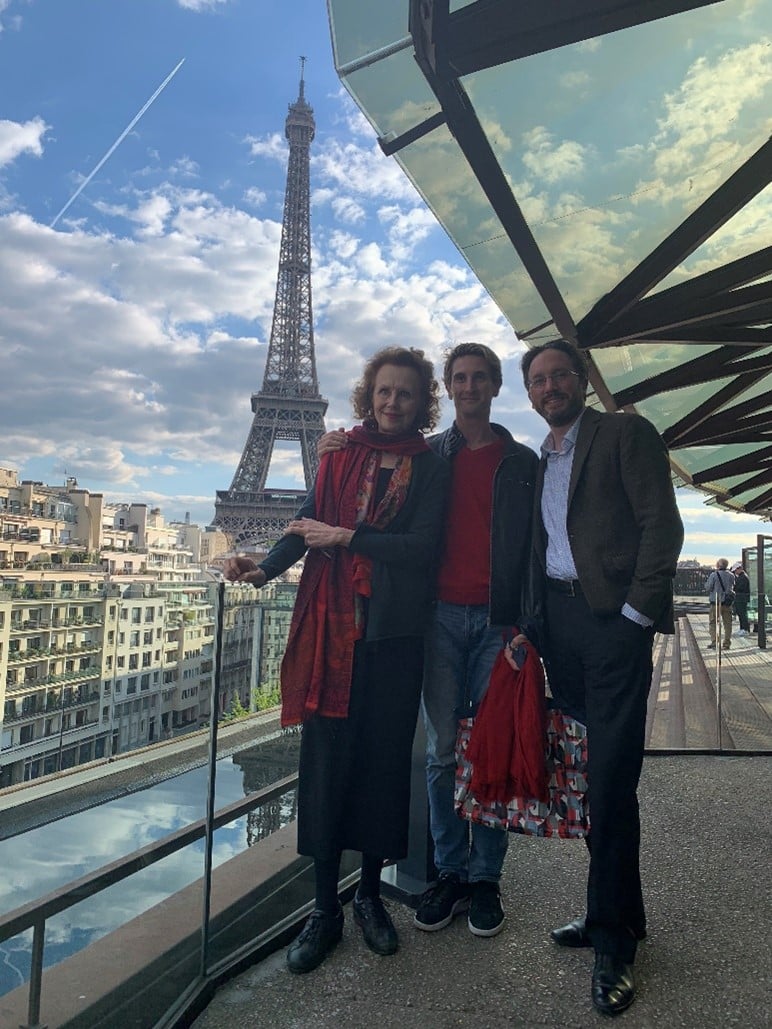 Matthew with Kaija Saariaho and Innocence conductor Cl&eacute;ment Mao-Takacs