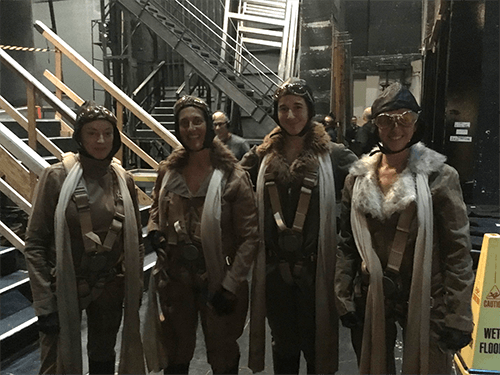 Four of the five flying Valkryies: Patricia, Beth, Sophie and Sarah