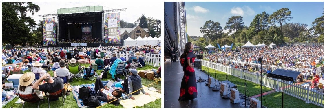 Scenes from Opera in the Park. Photos: Drew Altizer Photography (left), Cory Weaver (right)