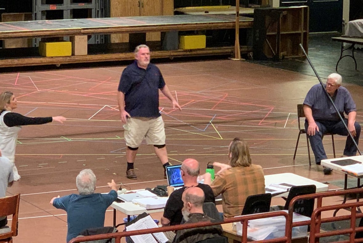 David Alden (lower left) working with Julie Adams, Simon O&rsquo;Neill and Kristin Sigmundsson.